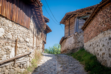 The street in Koprivshtitsa town,  Bulgaria