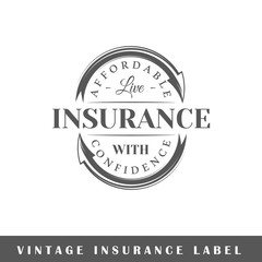 Fototapeta na wymiar Insurance label