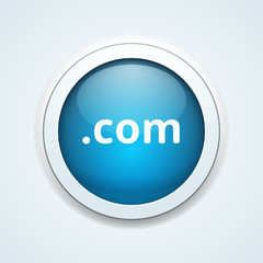 com domain name button illustration