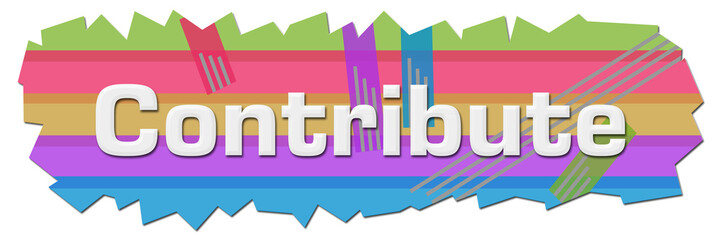 Contribute Colorful Lines Cutout 