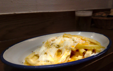 typical spanish dish of eggs and potatoes