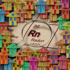 The danger of radon gas in our homes  - concept image