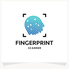 Finger Print Scanner Logo Template Design Vector Inspiration. Icon Design