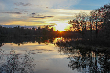 sunset in the evening