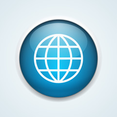 World globe button illustration