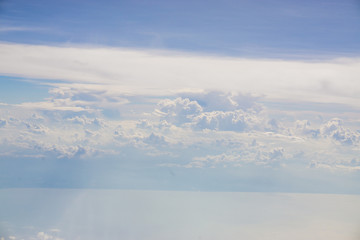 Blue sky with cloud  airplane view