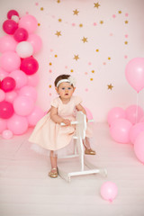 First year baby pink