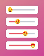 Set Slider Smile for social media. Set of cute slider smile for social media.
