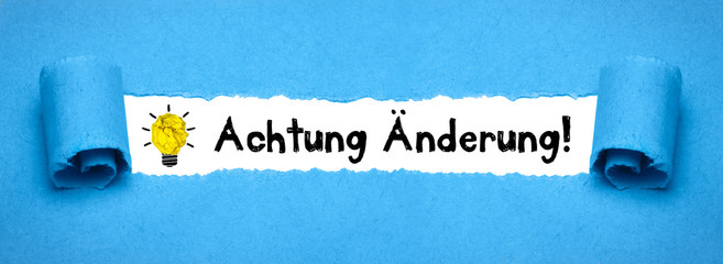 Achtung Änderung!