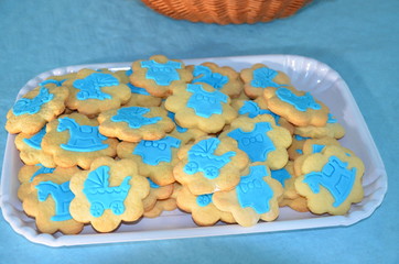 Colorful glazed cookies