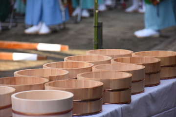祭事の木桶