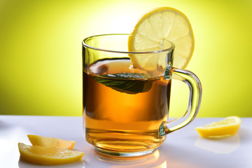 Black tea with lemon