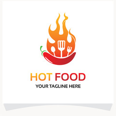 Hot Food Logo Template Design Vector Inspiration. Icon Design