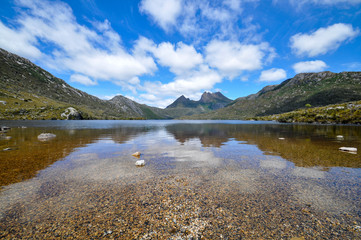 View of Cradle Mountain and Lake Dove