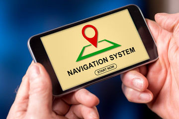 Navigation system concept on a smartphone