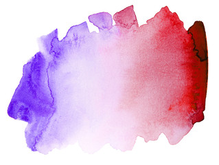 blue red watercolor stain
