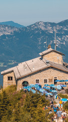Fototapeta na wymiar Smartphone HD wallpaper of beautiful alpine view at the Kehlsteinhaus - Eagle s Nest - Berchtesgaden - Bavaria - Germany