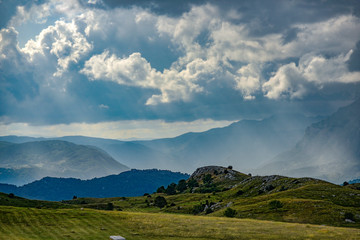 Obraz premium Mountain landscape of the Durmitor mountains in Montenegro.