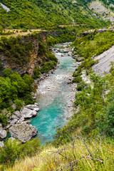 Fototapeta na wymiar Moraca River Canyon in Montenegro.