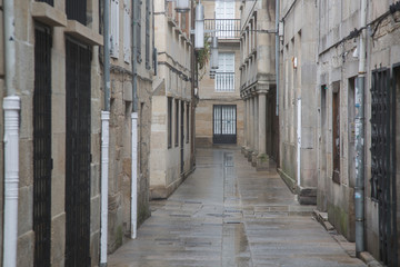Fototapeta na wymiar Empty Street, Pontevedra