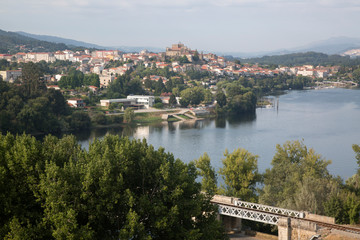Fototapeta na wymiar International Bridge and City of Tuy; Galicia