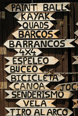 Guide signpost  - Leisure activities in Spain