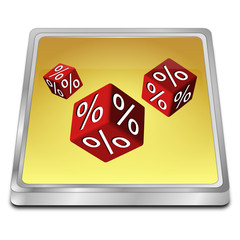 Discount button - 3D illustration