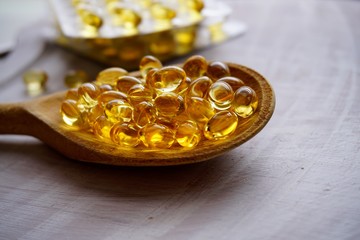Fish oil in capsules. For health and immunity. (Oleum Jecoris Aselli, Oleum Morrhuae, Oleum Gadi)
