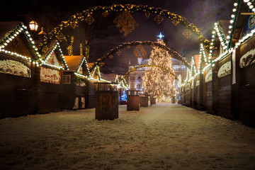  Lviv Christmas fair 2019 at night