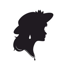 Black vector silhouette of a