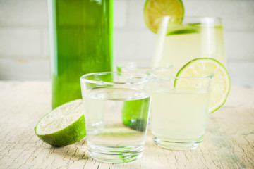 Traditional korean drink soju