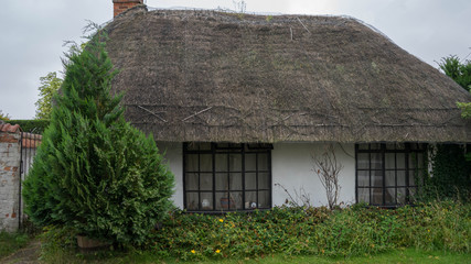 English thatched-roof cottage