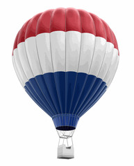 Hot Air Balloon with Netherlands Flag. Image with clipping path