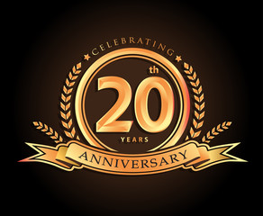 20th anniversary celebrating classic vector logo design