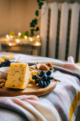 Cheese board, assorted cheese, comfort wine party dinner