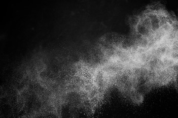 white powder splash for makeup artist or graphic design