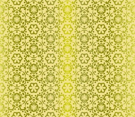 Decorative Floral Ornament. Seamless Pattern. Vector Illustration. Tribal Ethnic Arabic, Indian, Motif. For Interior Design, Wallpaper