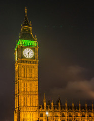 Big Ben Clock Tower at night, London 