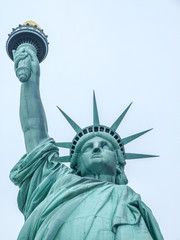 close up of the statue of liberty