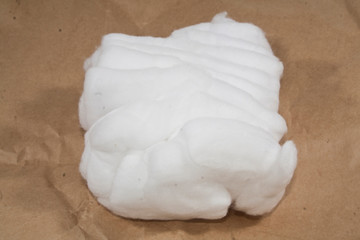 cotton wool isolated on black background