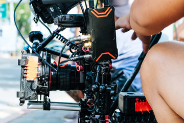 Fototapeta premium Film Crew,Behind the scenes background