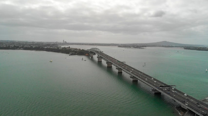 Fototapeta na wymiar Bridge of Auckland, aerial view