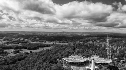 Panoramic aerial view of Mt Lofty in Adelaide, Australia