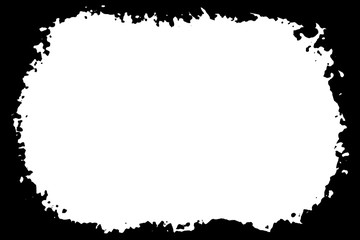 Abstract Decorative Black & White Edge. Type Text Inside, Use as Overlay or for Layer Mask