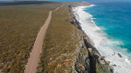 Fototapeta na wymiar Beautiful aerial view of Flinders Chase National Park coastline, Kangaroo Island, Australia