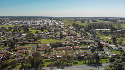 Fototapeta na wymiar Aerial view of Mt Gambier landscape, South Australia