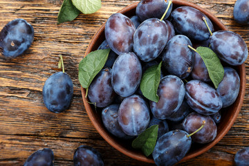 juicy fresh plums