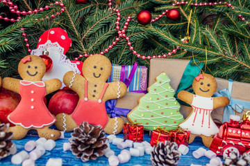 Christmas gingerbread closeup