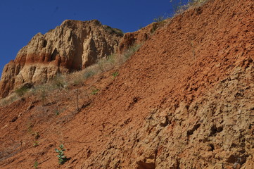 landscape with mountains and blue sky