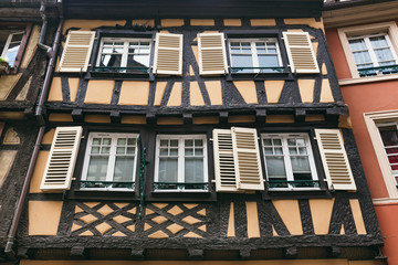 facade of the house with windows